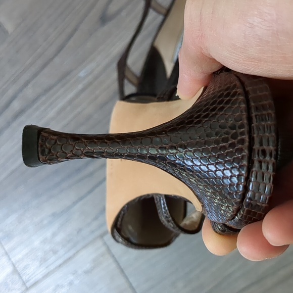 Manolo Blahnik Leather chocolate sandals 37 Made in Italy - Picture 5 of 6